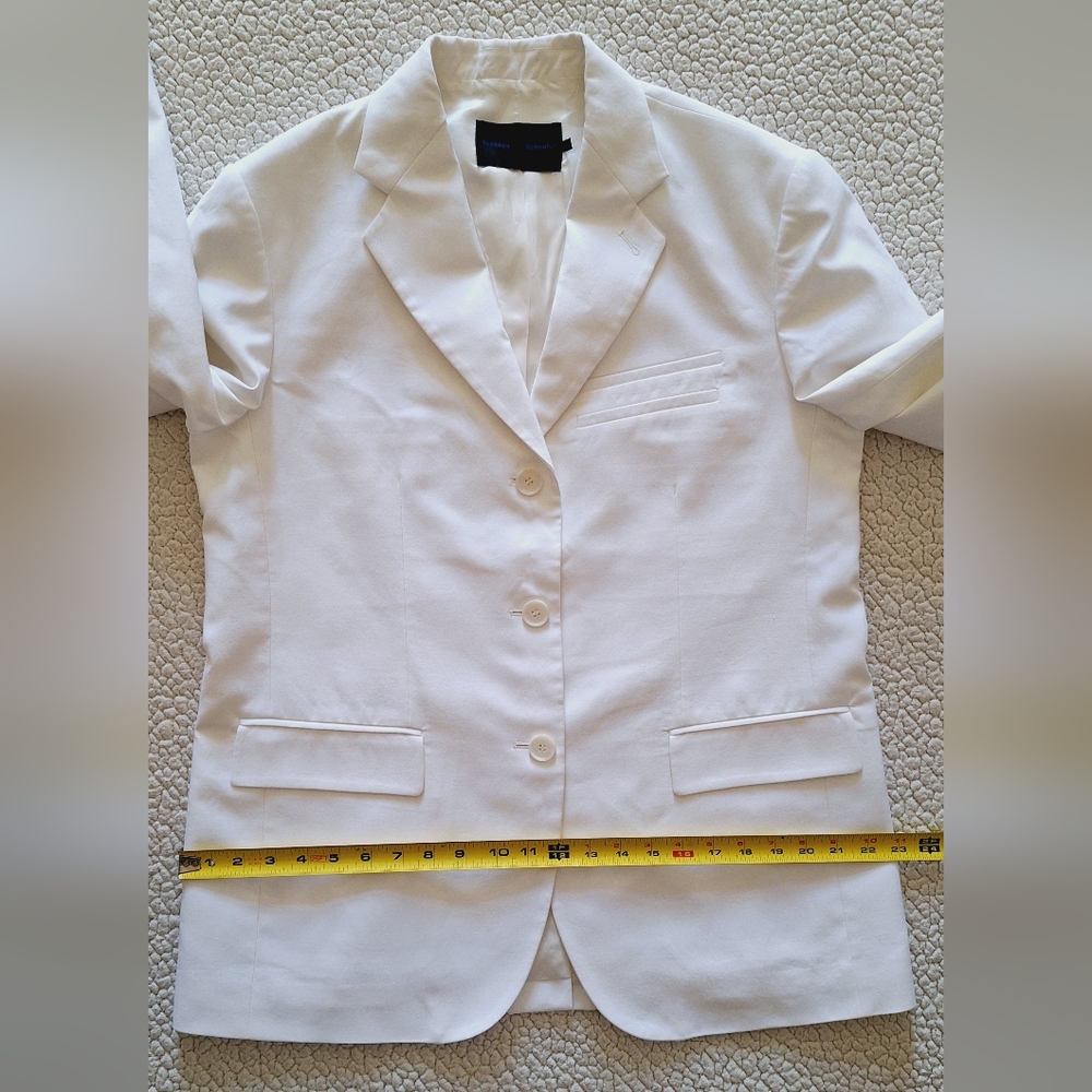 PROENZA SCHOULER Runway Sandis White Blazer Jacket Cotton Viscose US 10 Org$2290 - Picture 16 of 16